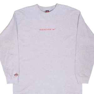VINTAGE NIKE NCAA OHIO STATE BUCKEYES LONG SLEEVE TEE SHIRT 1990S LARGE