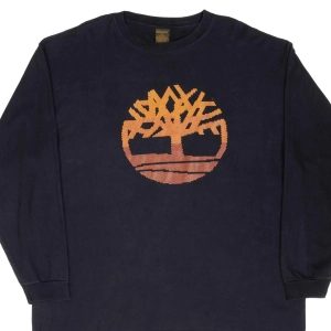 VINTAGE TIMBERLAND LONG SLEEVE BLACK TEE SHIRT 1990S XL MADE IN USA
