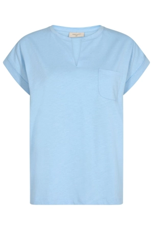 Viva V Ss Pocket Basic 122317 | Chambray Blue | T-Shirt fra Freequent
