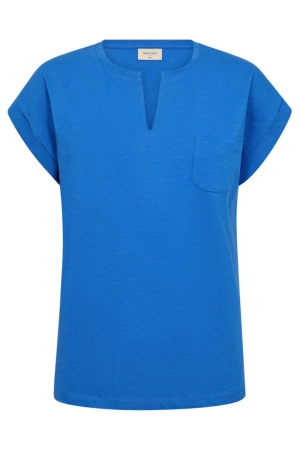 Viva V Ss Pocket Basic 122317 | Nebulas Blue | T-Shirt fra Freequent