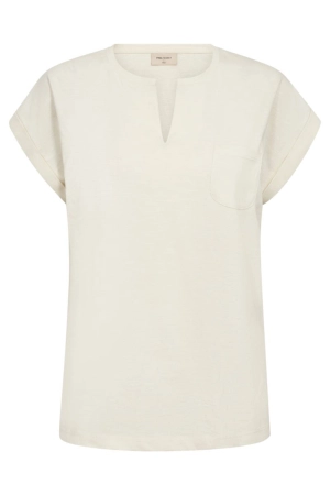 Viva V Ss Pocket Basic 122317 | Tofu | T-Shirt fra Freequent