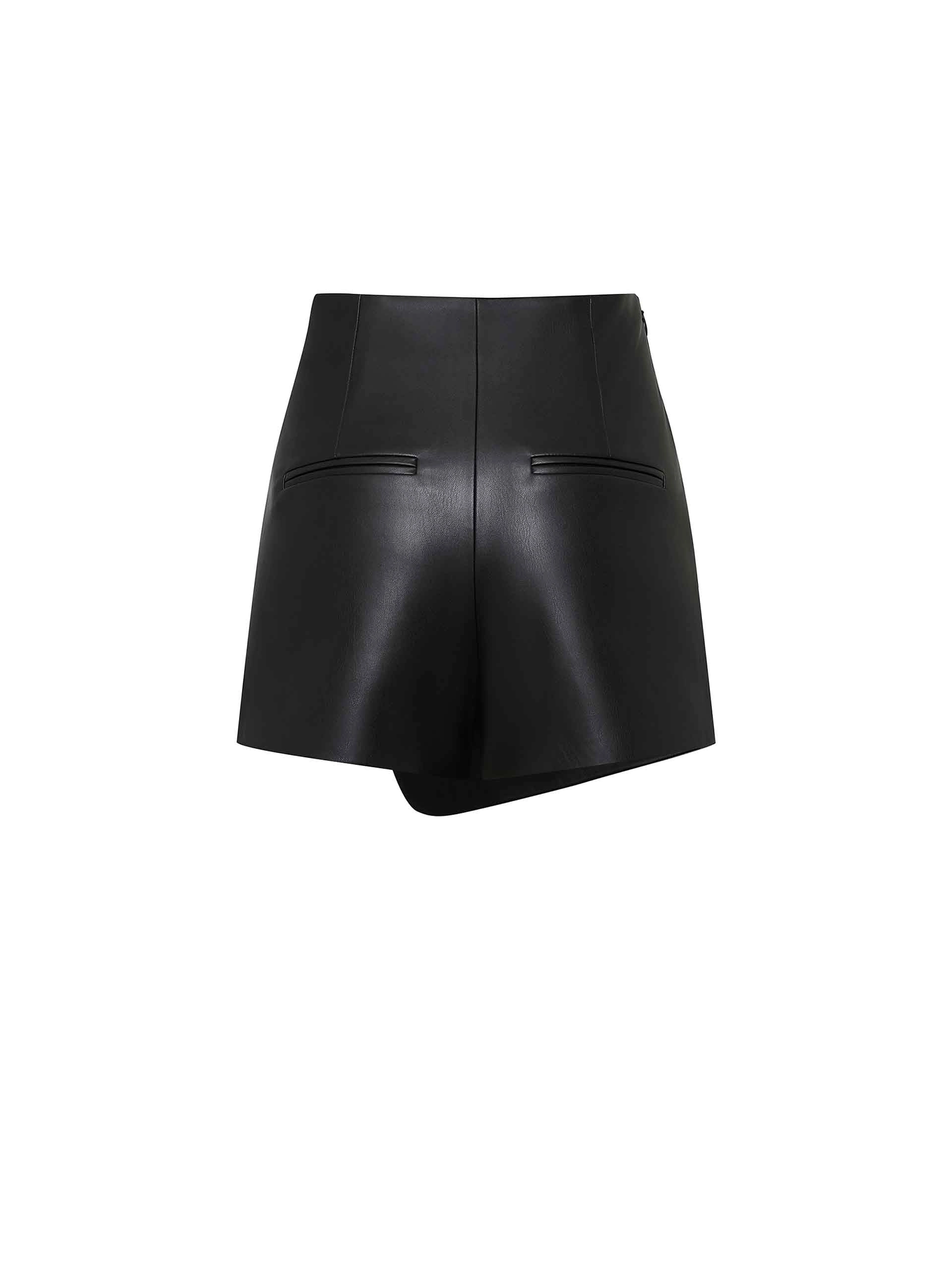 Wrap PU Leather Shorts