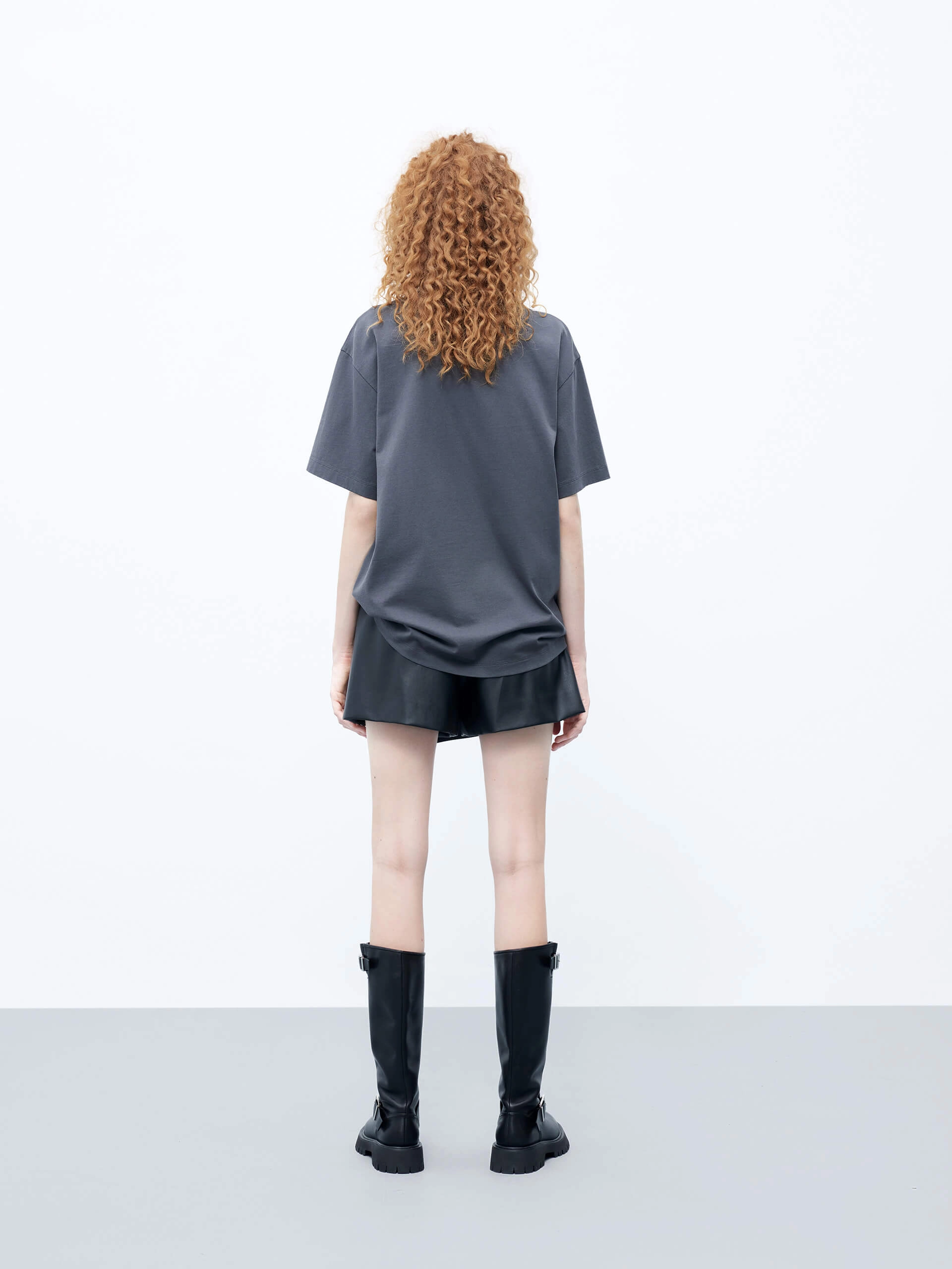 Wrap PU Leather Shorts
