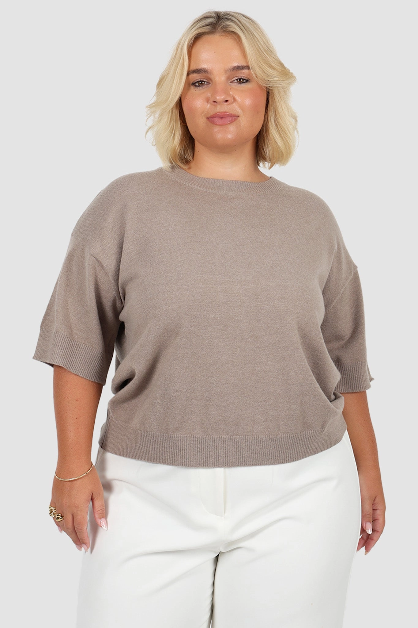 WYLER KNIT TOP NEUTRAL