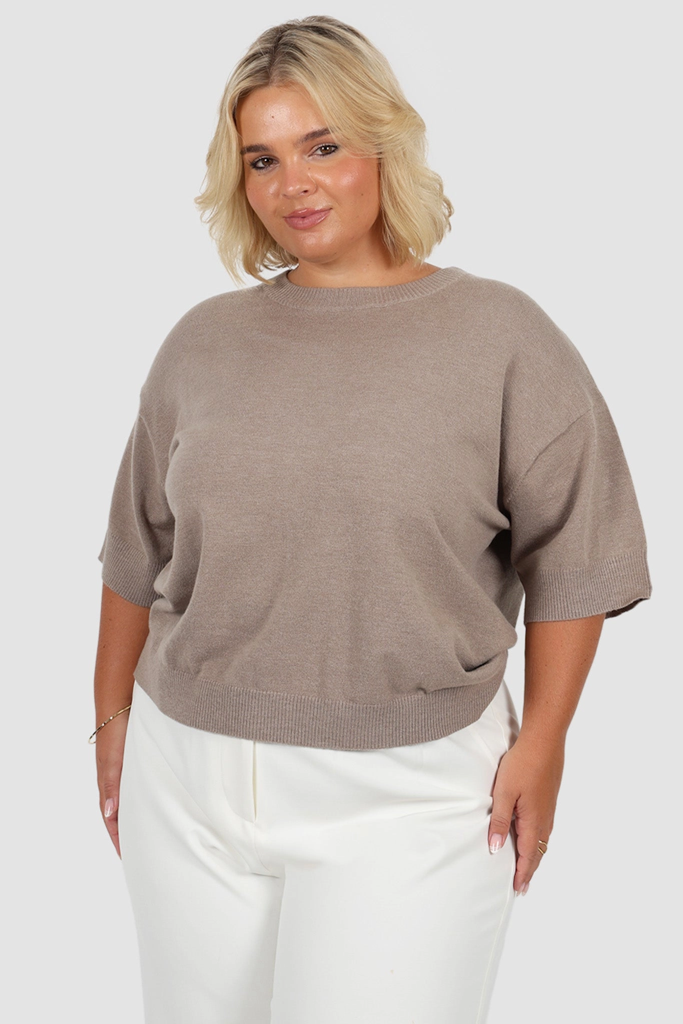 WYLER KNIT TOP NEUTRAL