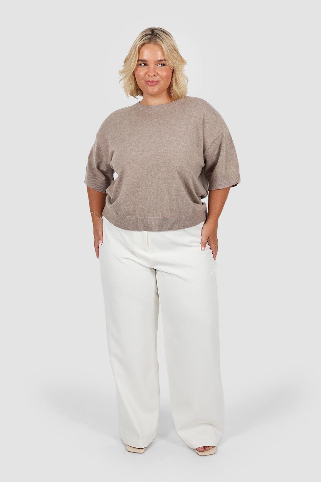WYLER KNIT TOP NEUTRAL