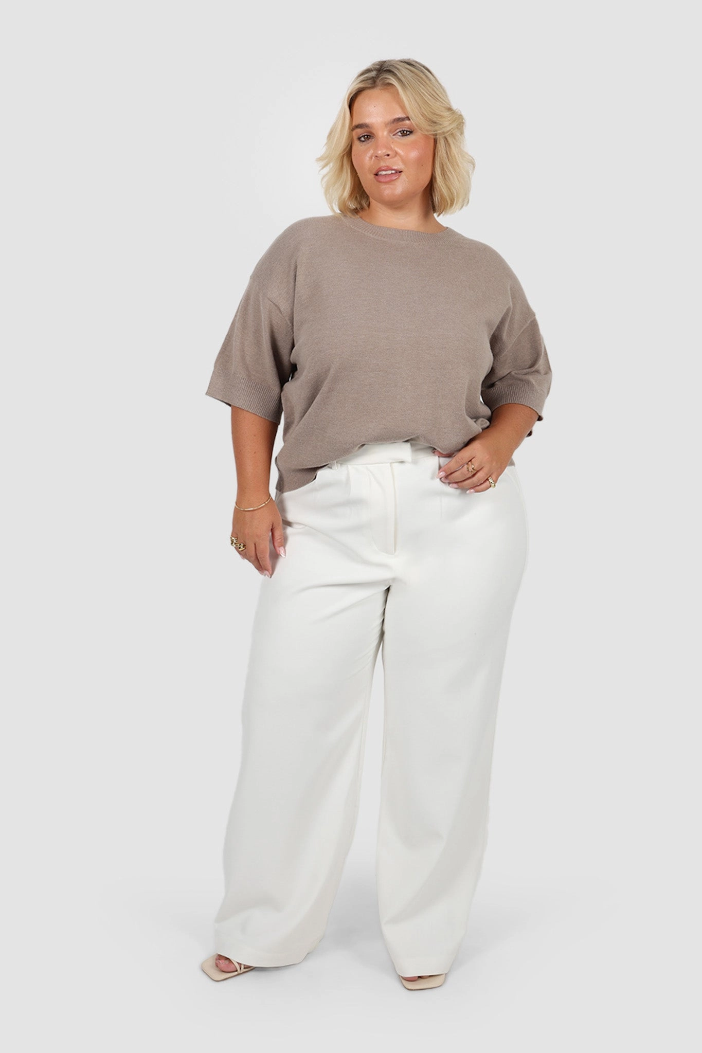 WYLER KNIT TOP NEUTRAL