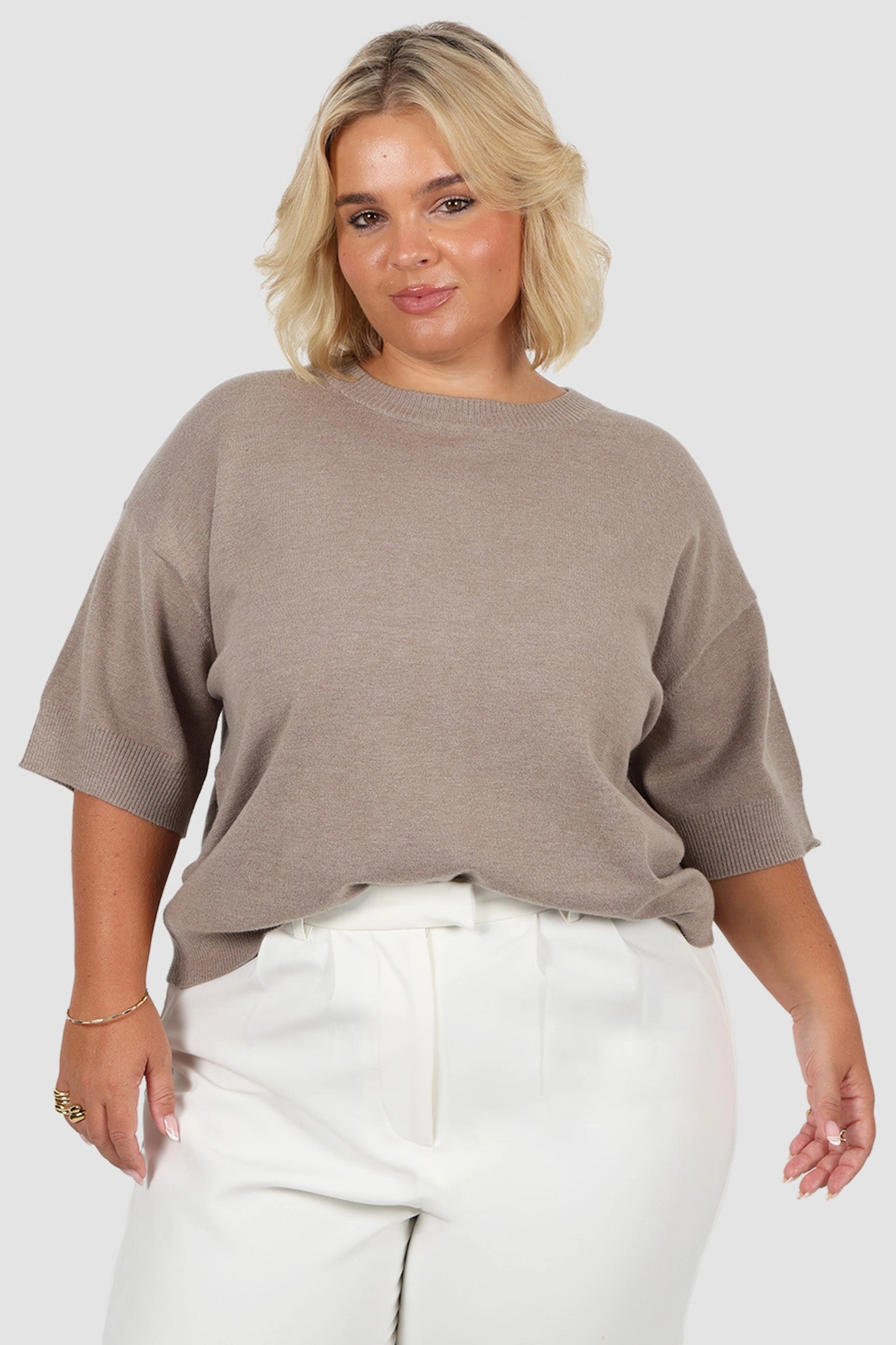 WYLER KNIT TOP NEUTRAL