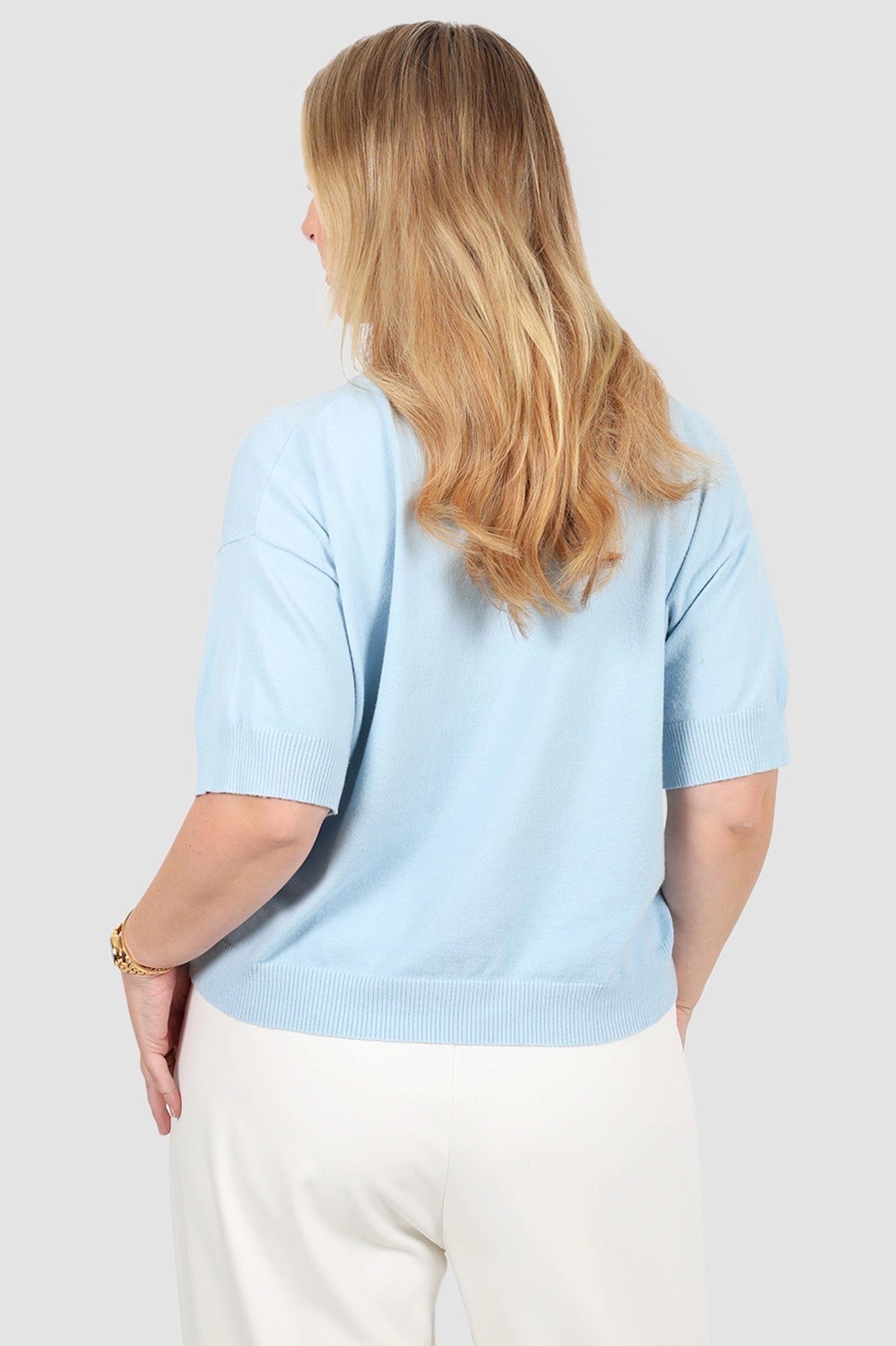 WYLER KNIT TOP SOFT BLUE