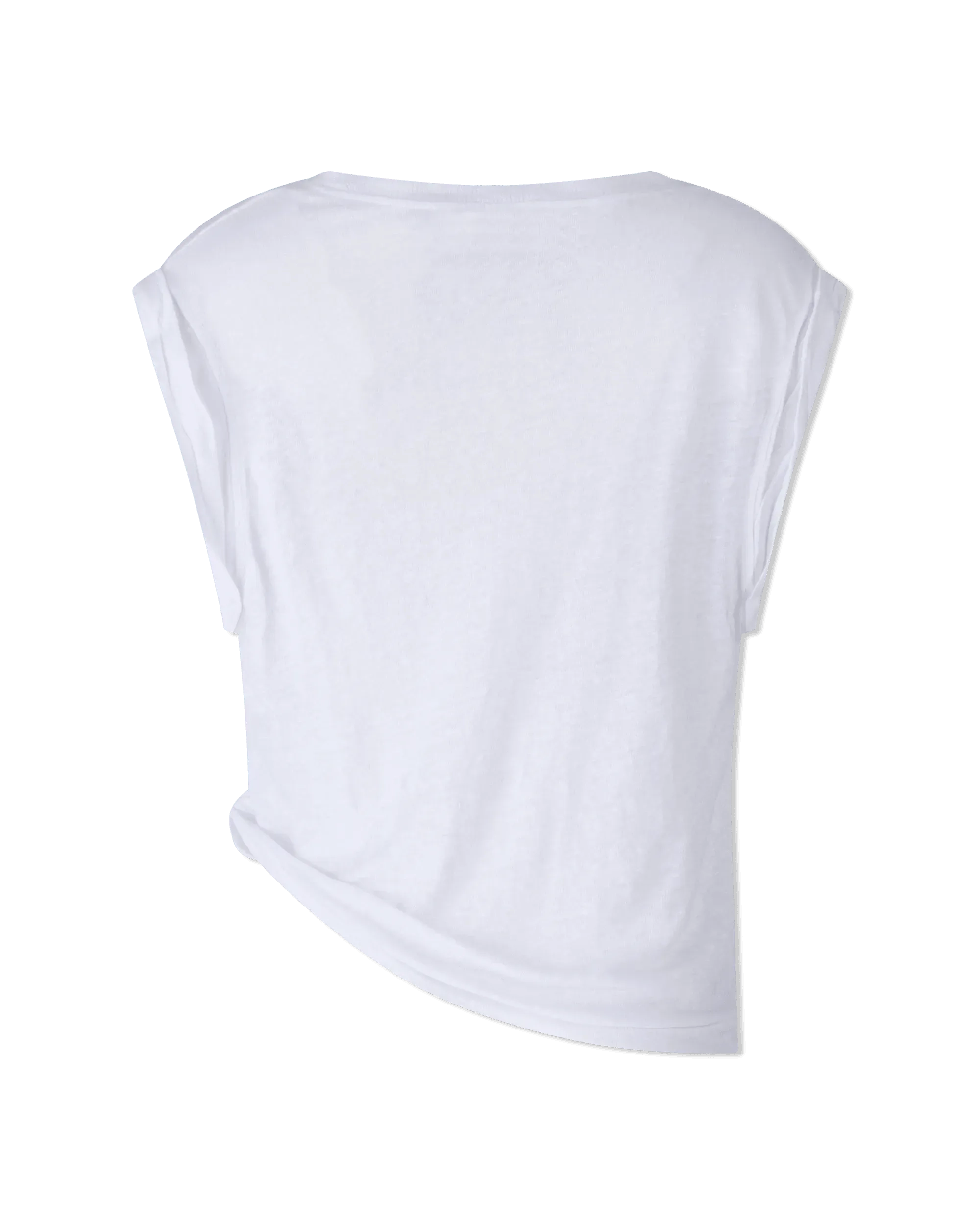 Xantey Linen Knotted Sleeveless T-shirt